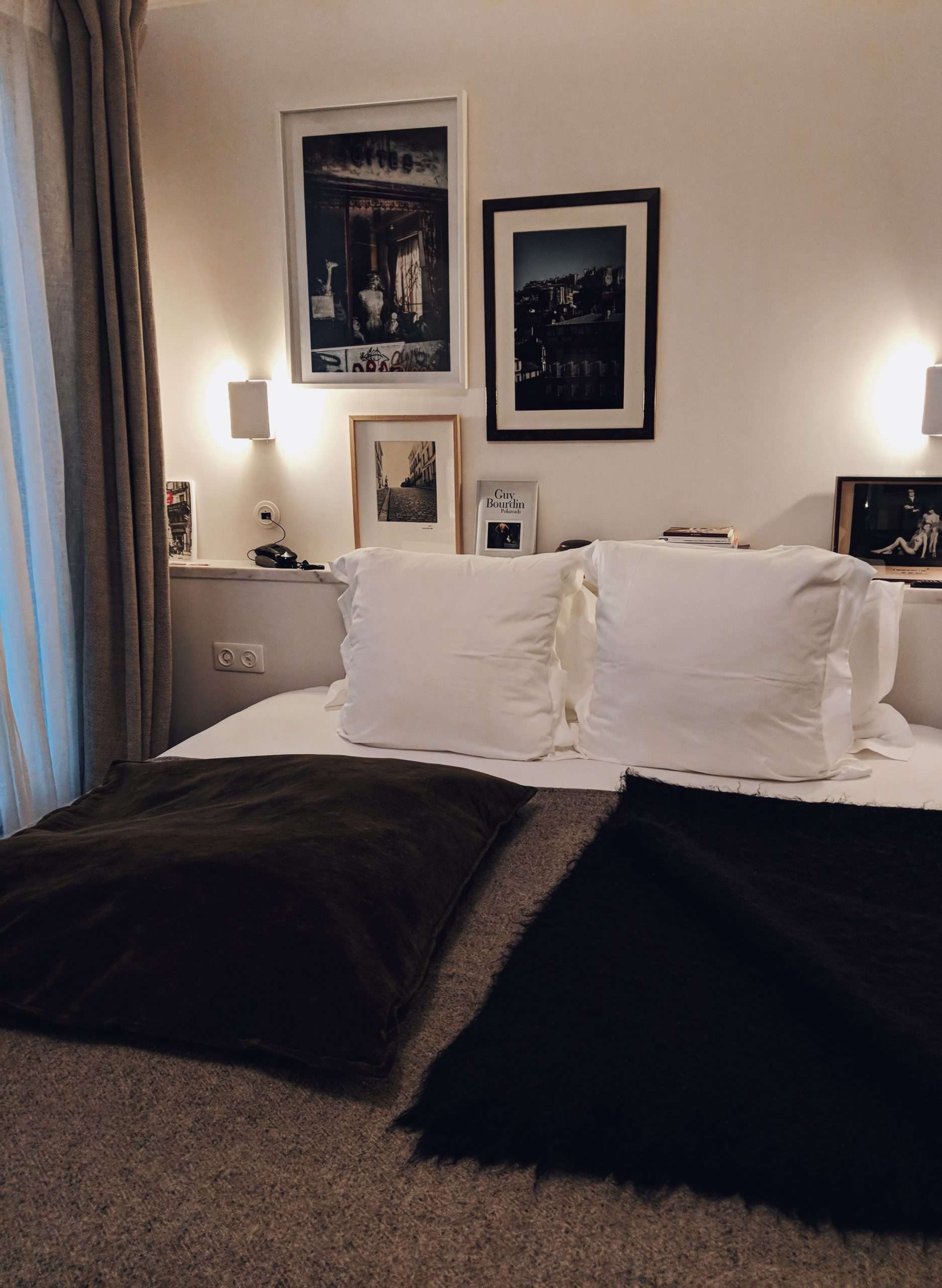 Vintage furniture and artwork at Le Pigalle hotel in Paris