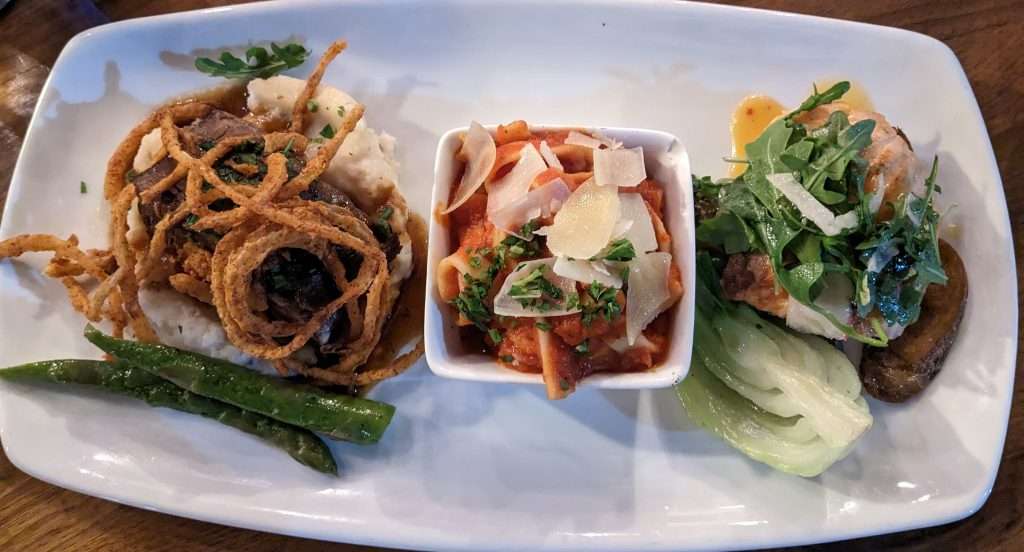 The first course of the tasting menu at Grand Central in Palm Springs, one of the best kid-friendly restaurants in Palm Springs