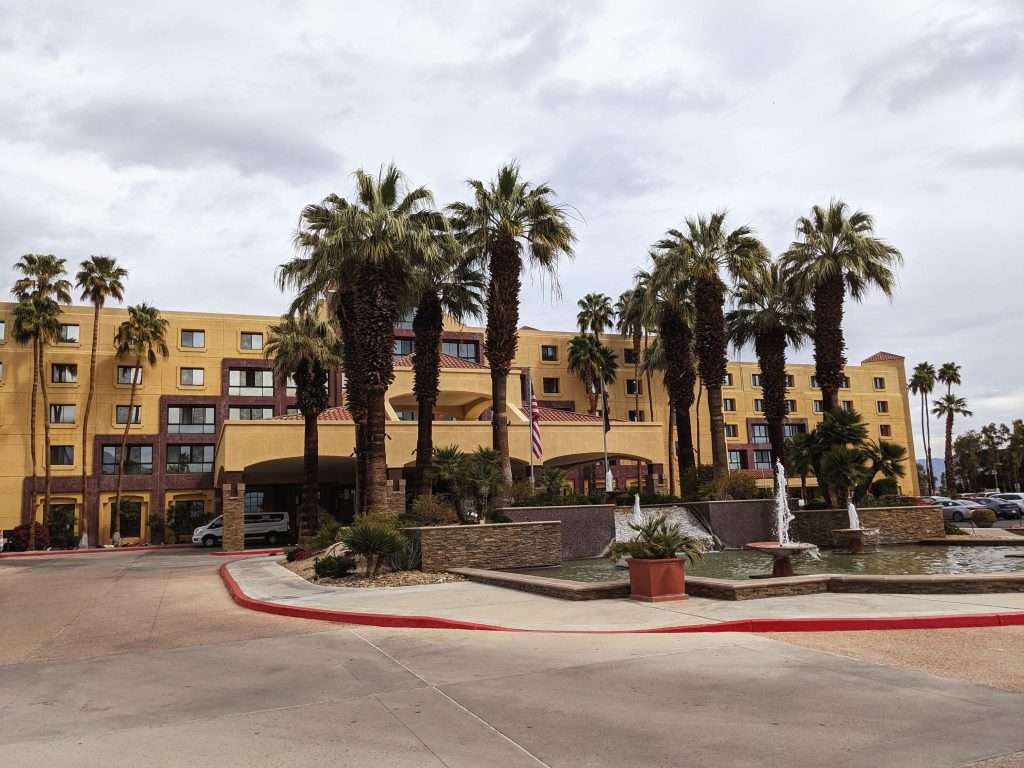 The inviting front of Renaissance Palm Springs Hotel - The Best Hotels for Families in Palm Springs
